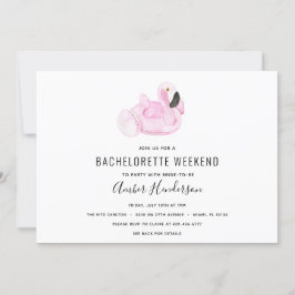 Flamingo Bassäng Flyter Bachelorette Itinerary Inbjudningar
