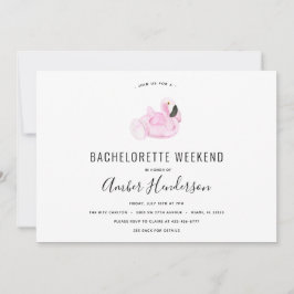 Flamingo Bassäng Flyter Bachelorette Itinerary Inbjudningar