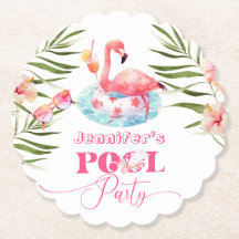 Flamingo bassäng party rosa Flickor födelsedag
