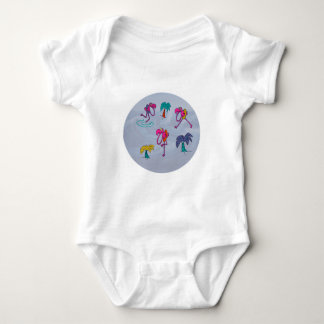 Flamingo Beach Baby Bodysuit T Shirt