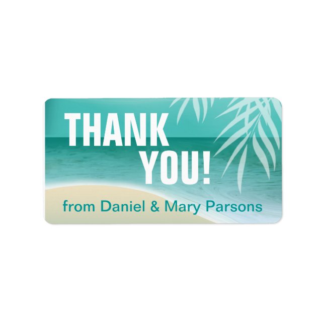 Flamingo Beach Tack | Vattenbruk Adressetikett (Framsidan)