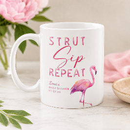 Flamingo Bebis Shower Mugg – Stå Sippa Upprepa