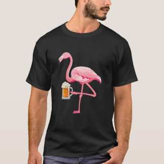 Flamingo Beer Drinking Party Funny Drinkers Flamin T Shirt