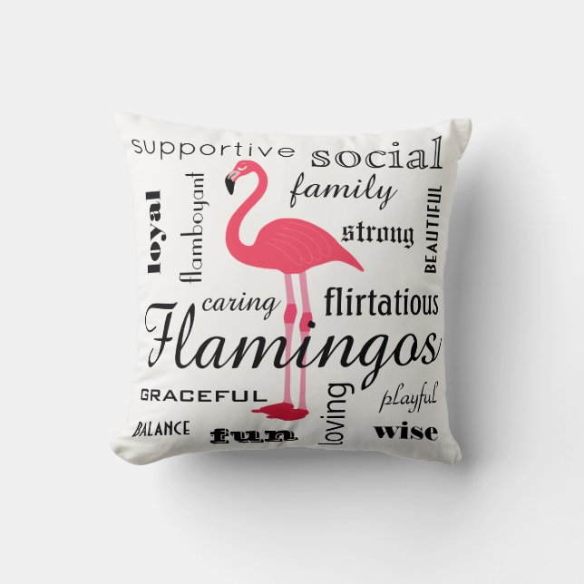 Flamingo Betydelse Kudde (Framsida)