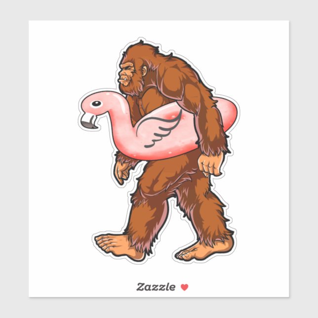 Flamingo Bigfoot Klistermärken (Ark)