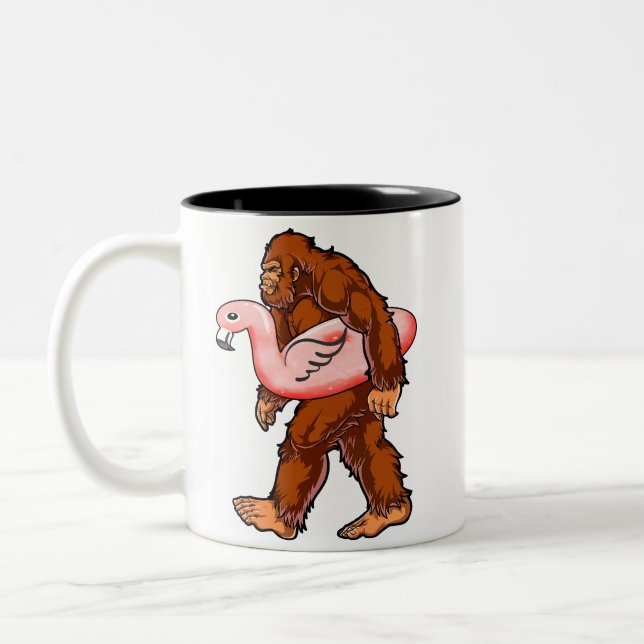 Flamingo Bigfoot Två-Tonad Mugg (Vänster)