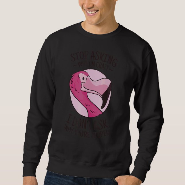 Flamingo Bird Graphic Tees Lång Ärmad Tröja (Framsida)