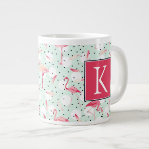 Flamingo Bird med fjädrar Lägg till din ursprun Jumbo Mugg