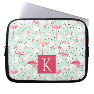 Flamingo Bird med fjädrar Lägg till din ursprun Laptop Sleeve