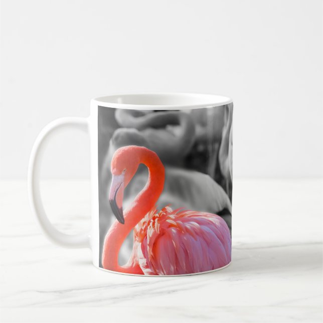 Flamingo Bird Photography Kaffemugg (Vänster)