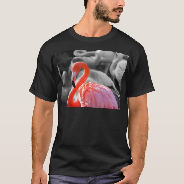 Flamingo Bird Photography T Shirt (Framsida)