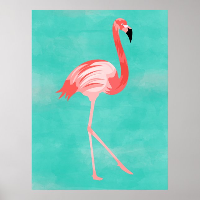 Flamingo Bird Postcard Poster (Framsidan)