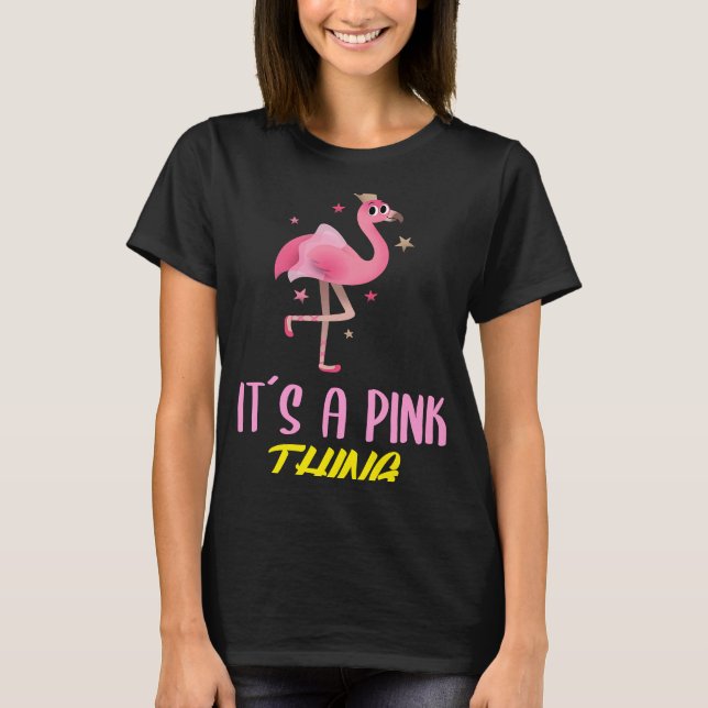 Flamingo Bird Rosa Flamingo Flamingo Cute T Shirt (Framsida)