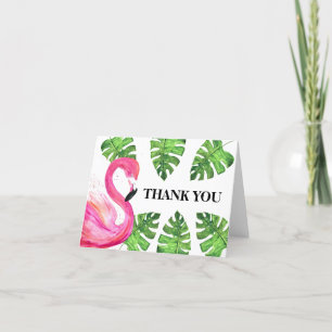Flamingo Bird Tropical Löv Rosa Sommaren Tack Kort