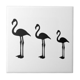 Flamingo Birds stående minimalistic Kakelplatta