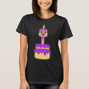 Flamingo Birthday Candle Cake T Shirt