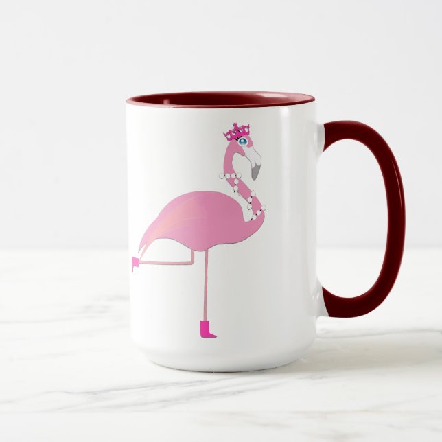 Flamingo Black 15 oz Ringer Mugg (Höger)