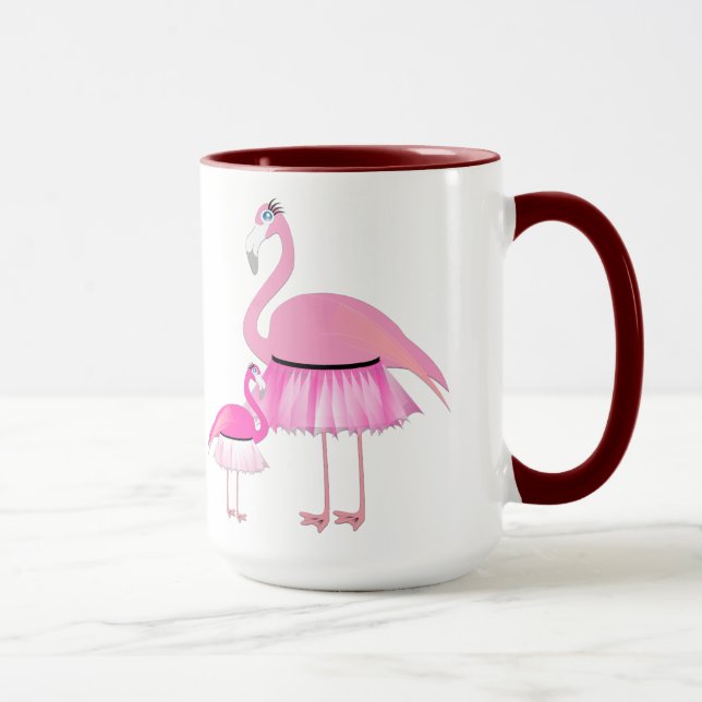 Flamingo Black 15 oz Ringer Mugg (Höger)