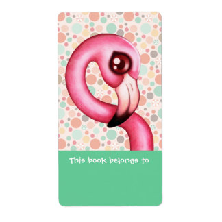 Flamingo Bokmärken Etiketter Fraktsedel