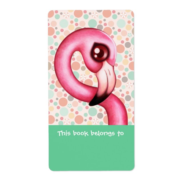Flamingo Bokmärken Etiketter Fraktsedel (Framsidan)