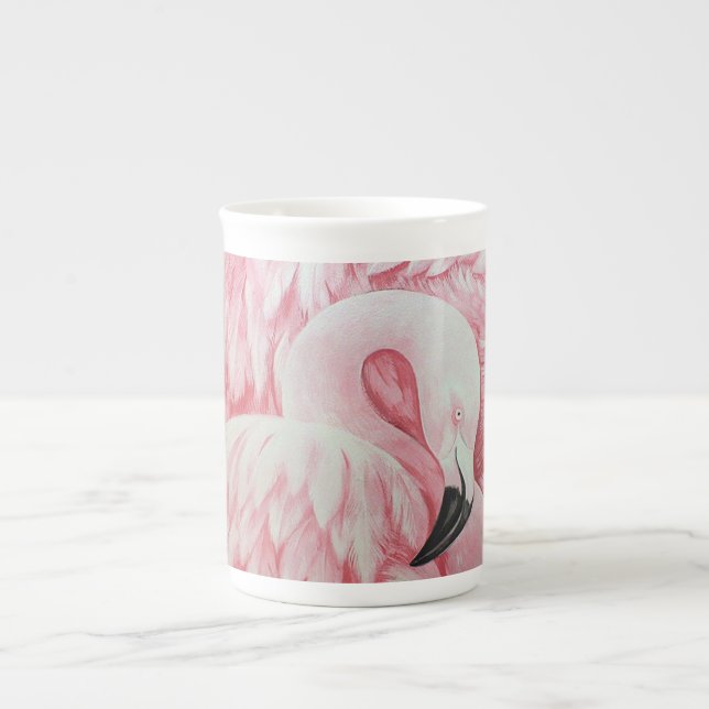 Flamingo bone China kopp Benporslin Mugg (Framsidan)