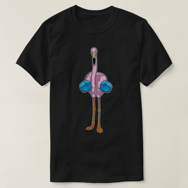 Flamingo Boxer Boxing handskar T Shirt (Design framsida)