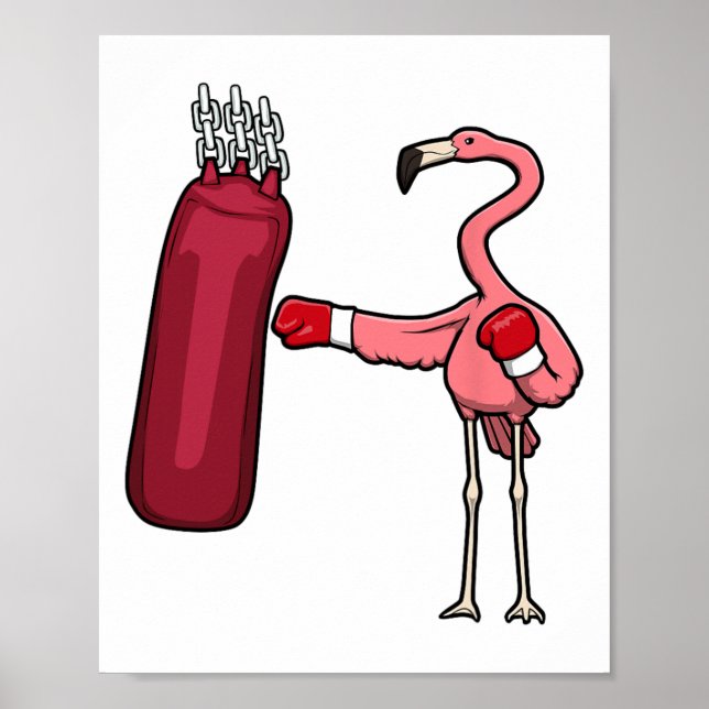 Flamingo Boxing Self Defence Hob Poster (Framsidan)