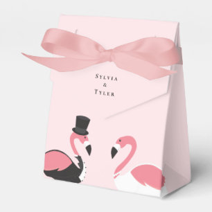 Flamingo Bride Groom Bröllop Presentaskar