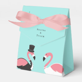 Flamingo Bride Groom Bröllop Presentaskar
