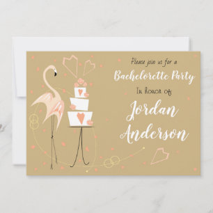 Flamingo Bröllop Bachelorette-partiets landskap Inbjudningar