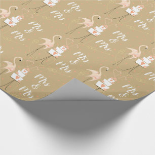 Flamingo Bröllop Fru & Fru presentpapper