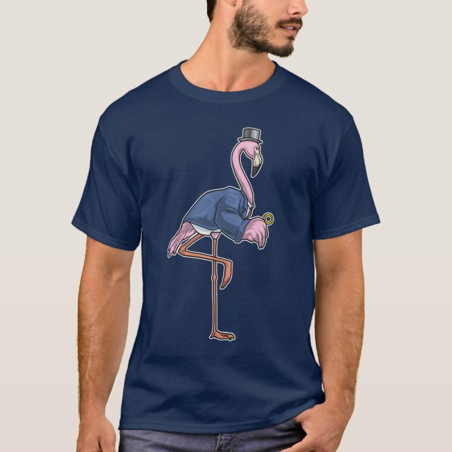 Flamingo Bröllop Hårvård Bröllopsring Bröllop T Shirt (Framsida)
