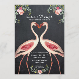 Flamingo bröllopsinbjudan inbjudningar