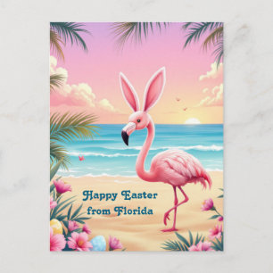 Flamingo Bunny Öron Holi Helg Vykort