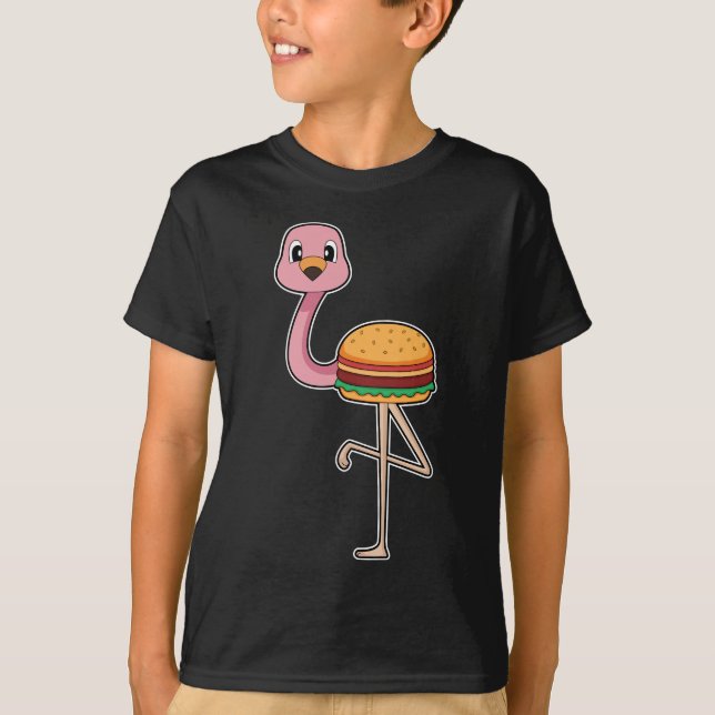 Flamingo Burger T Shirt (Framsida)