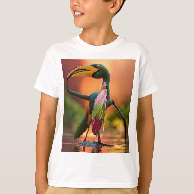 Flamingo Chef in Action" T Shirt (Framsida)