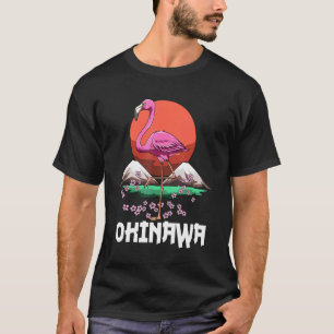 Flamingo Cherry Blommar Sakura Okinawa Japan T Shirt