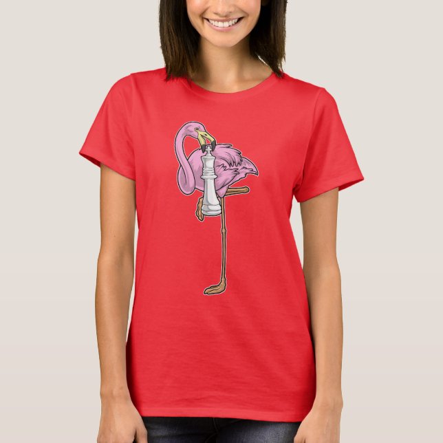 Flamingo Chess biet Kung Chess T Shirt (Framsida)