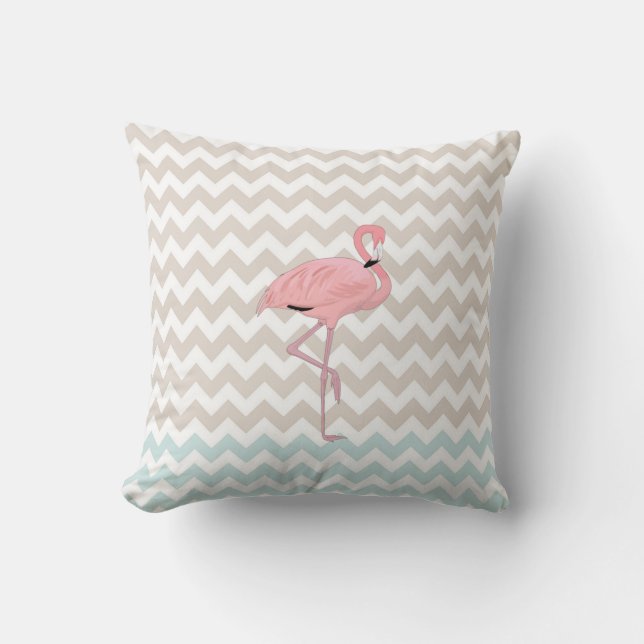 Flamingo Chevron accent Pillow Kudde (Framsida)