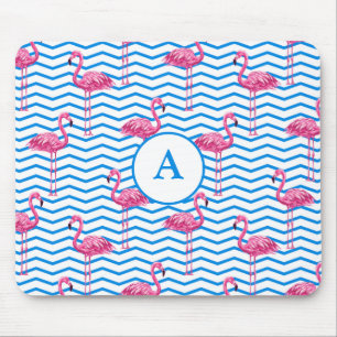 Flamingo Chevron Mönster Monogram Musmatta