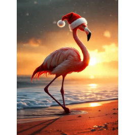 Flamingo Christmas Helg Vykort