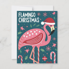 FLAMINGO CHRISTMAS JULKORT