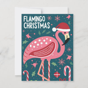 FLAMINGO CHRISTMAS JULKORT
