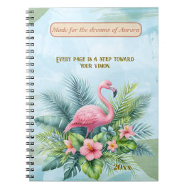 Flamingo Classic Notebook med Anpassningsbar Quote Anteckningsbok