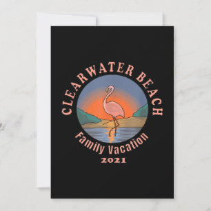 Flamingo Clearwater Beach Flamingo Vacation 2021 Julkort