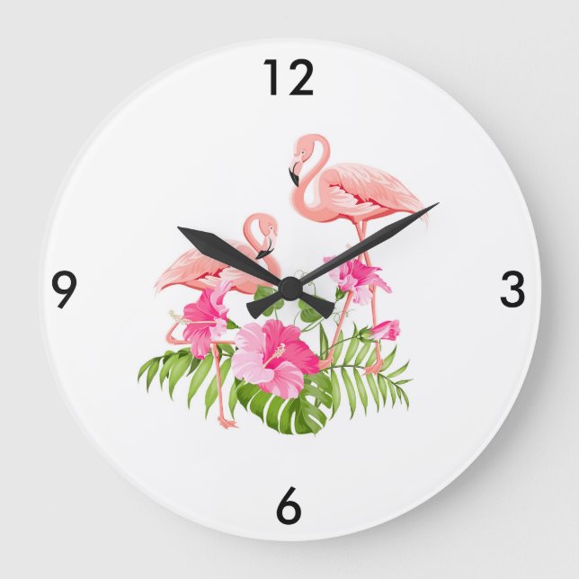 Flamingo Clock Stor Klocka (Framsida)
