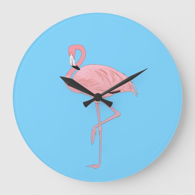 Flamingo Clock Stor Klocka (Framsida)