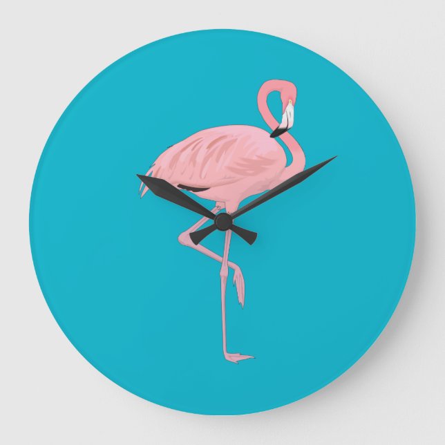 Flamingo Clock Stor Klocka (Framsida)