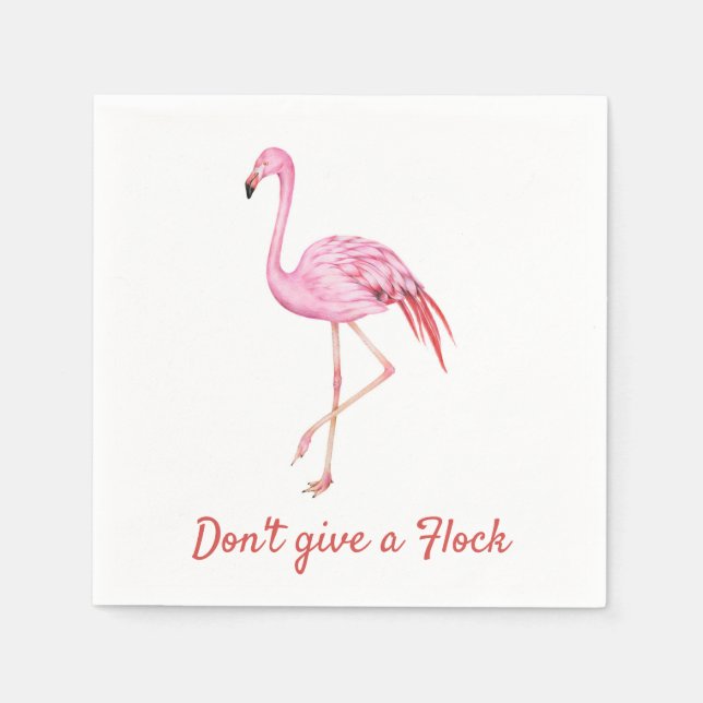 Flamingo Cocktail Napkins Pappersservett (Framsidan)