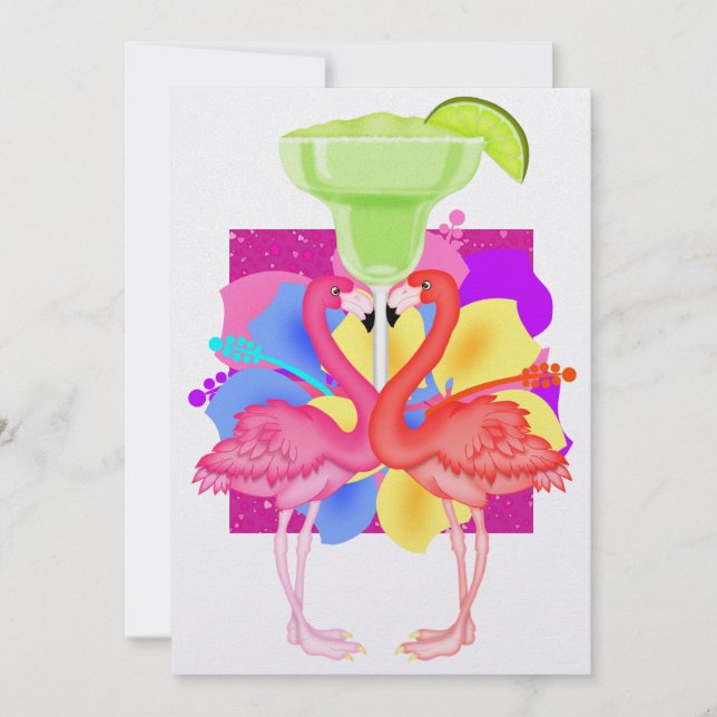Flamingo Cocktail - SRF Inbjudningar (Framsida)